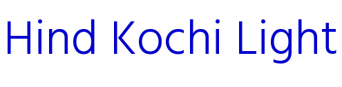 Hind Kochi Light font
